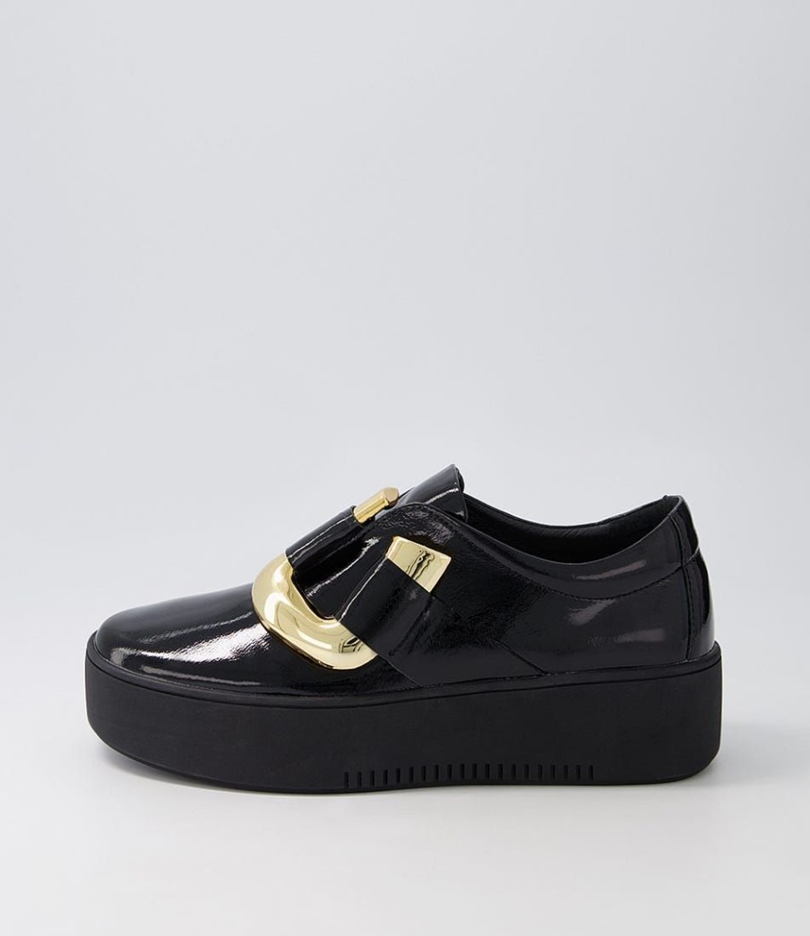 Shoes DJANGO & JULIETTE | Warsa Black Patent Leather Sneakers