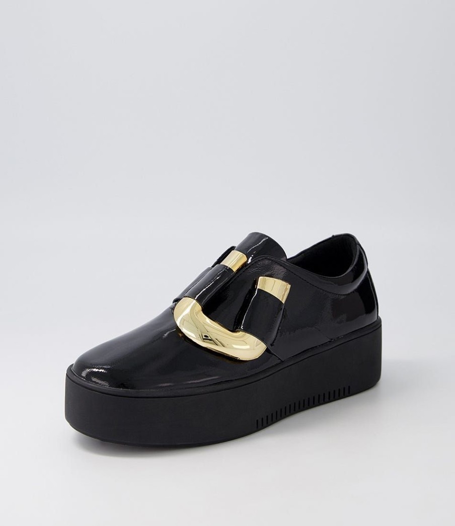 Shoes DJANGO & JULIETTE | Warsa Black Patent Leather Sneakers