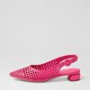 Shoes DJANGO & JULIETTE | Fabbi Hot Pink Leather Flat Shoes