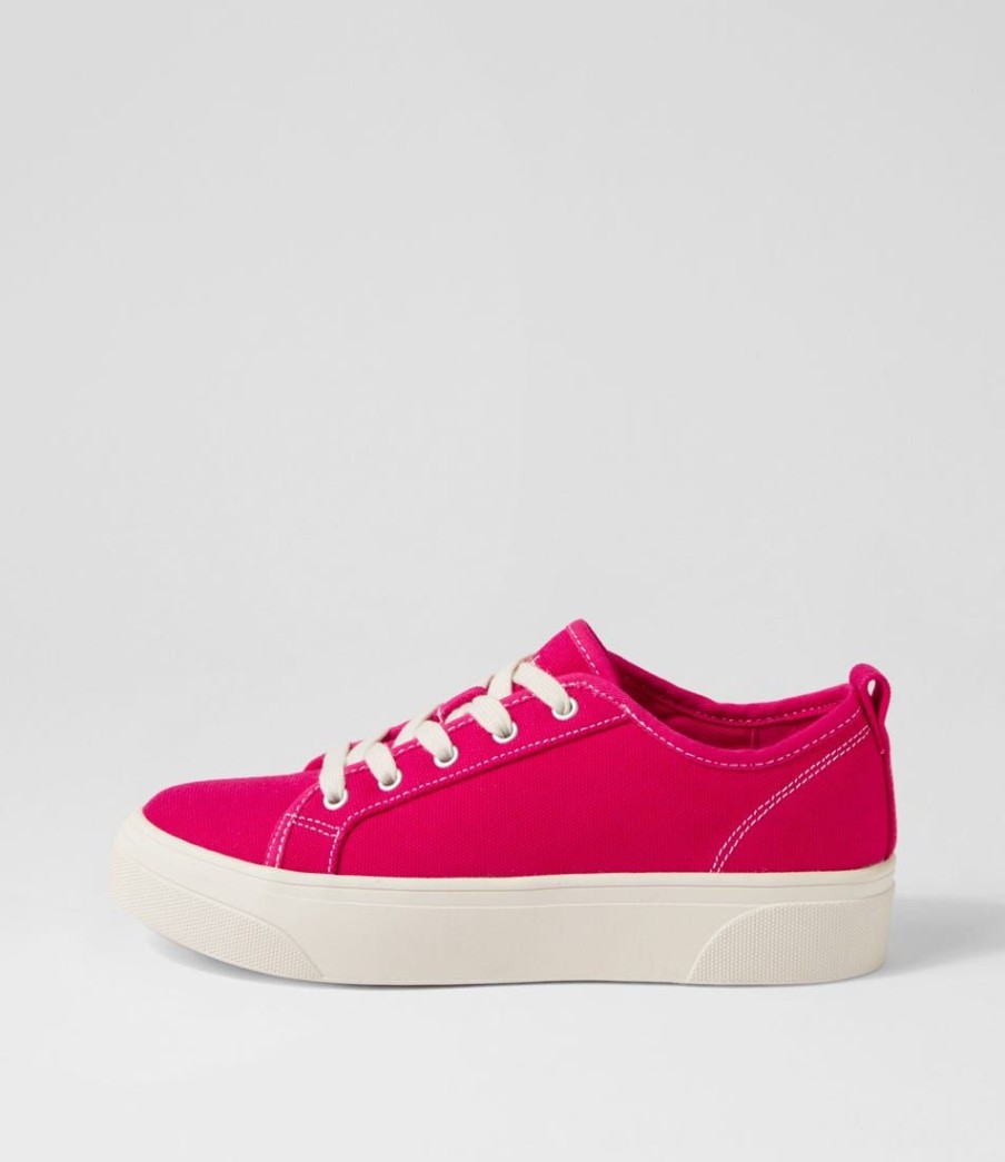 Shoes DIANA FERRARI | Daelin Deep Fuchsia White Canvas Sneakers