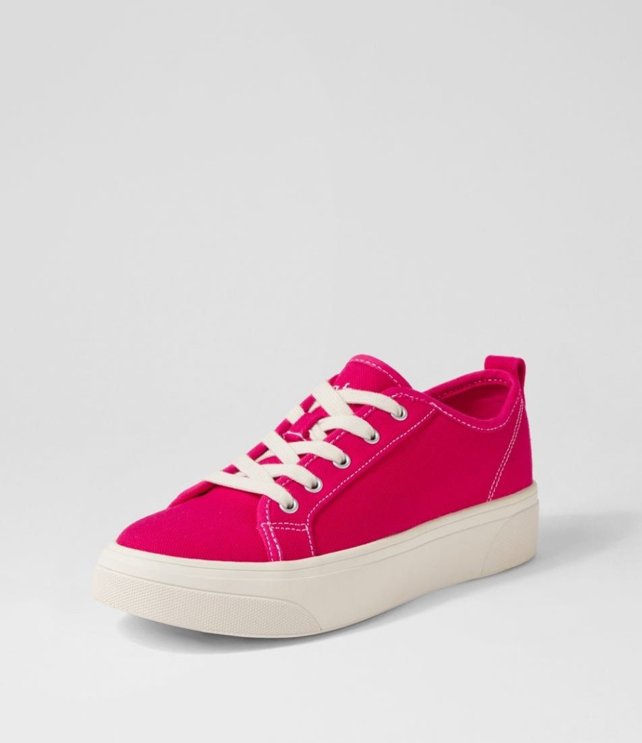 Shoes DIANA FERRARI | Daelin Deep Fuchsia White Canvas Sneakers