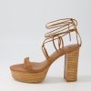 Shoes MOLLINI | Allieo Dark Tan Leather Sandals Nh