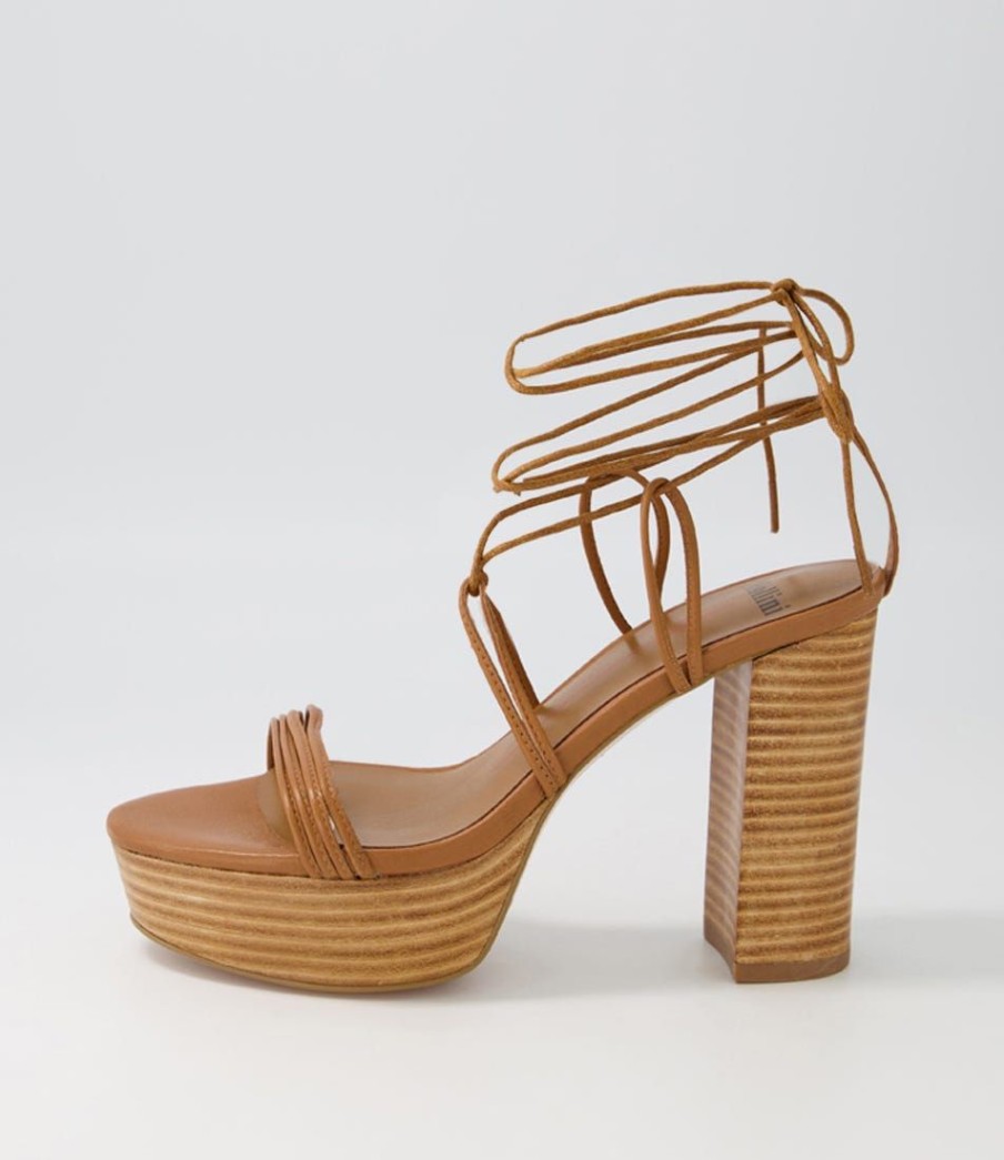 Shoes MOLLINI | Allieo Dark Tan Leather Sandals Nh