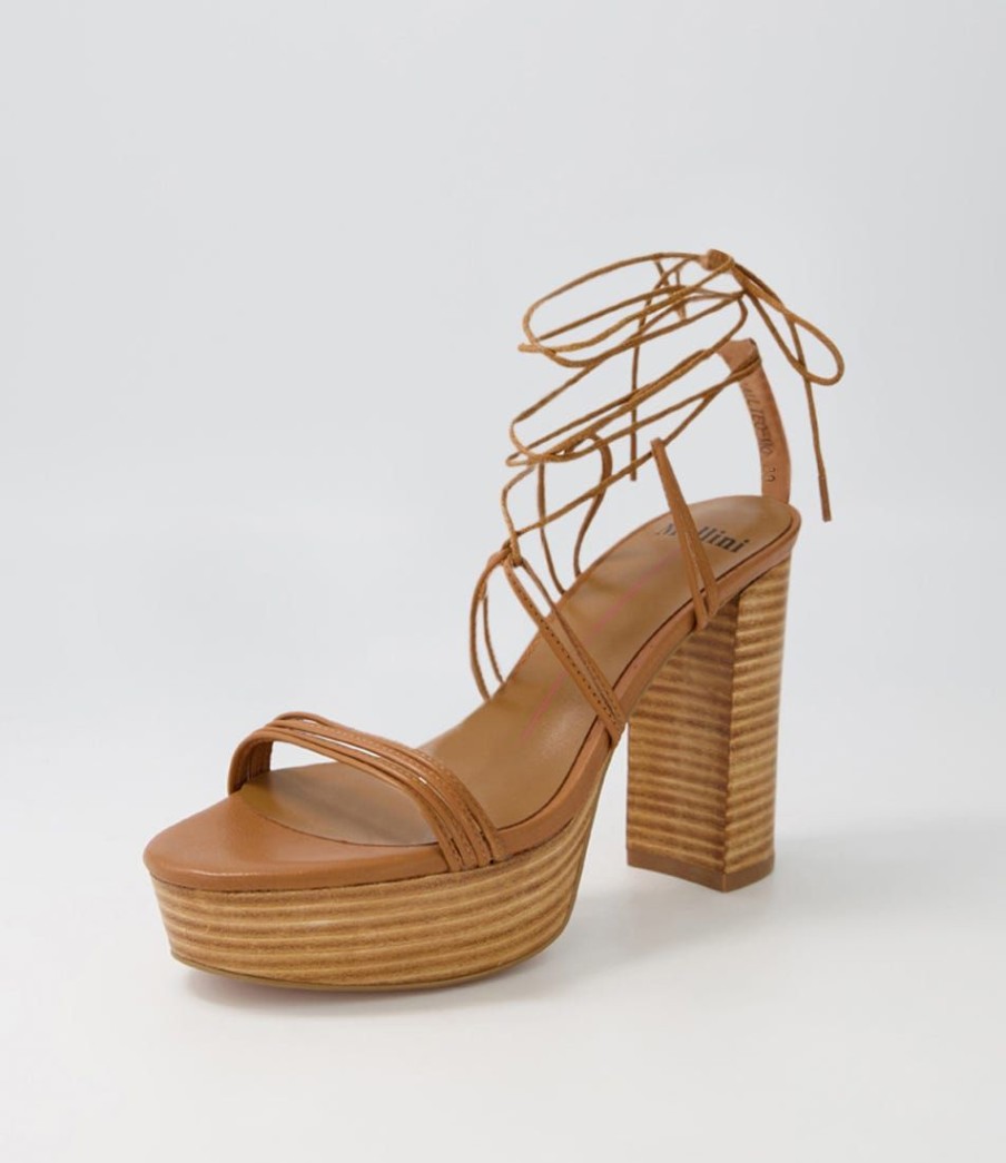 Shoes MOLLINI | Allieo Dark Tan Leather Sandals Nh