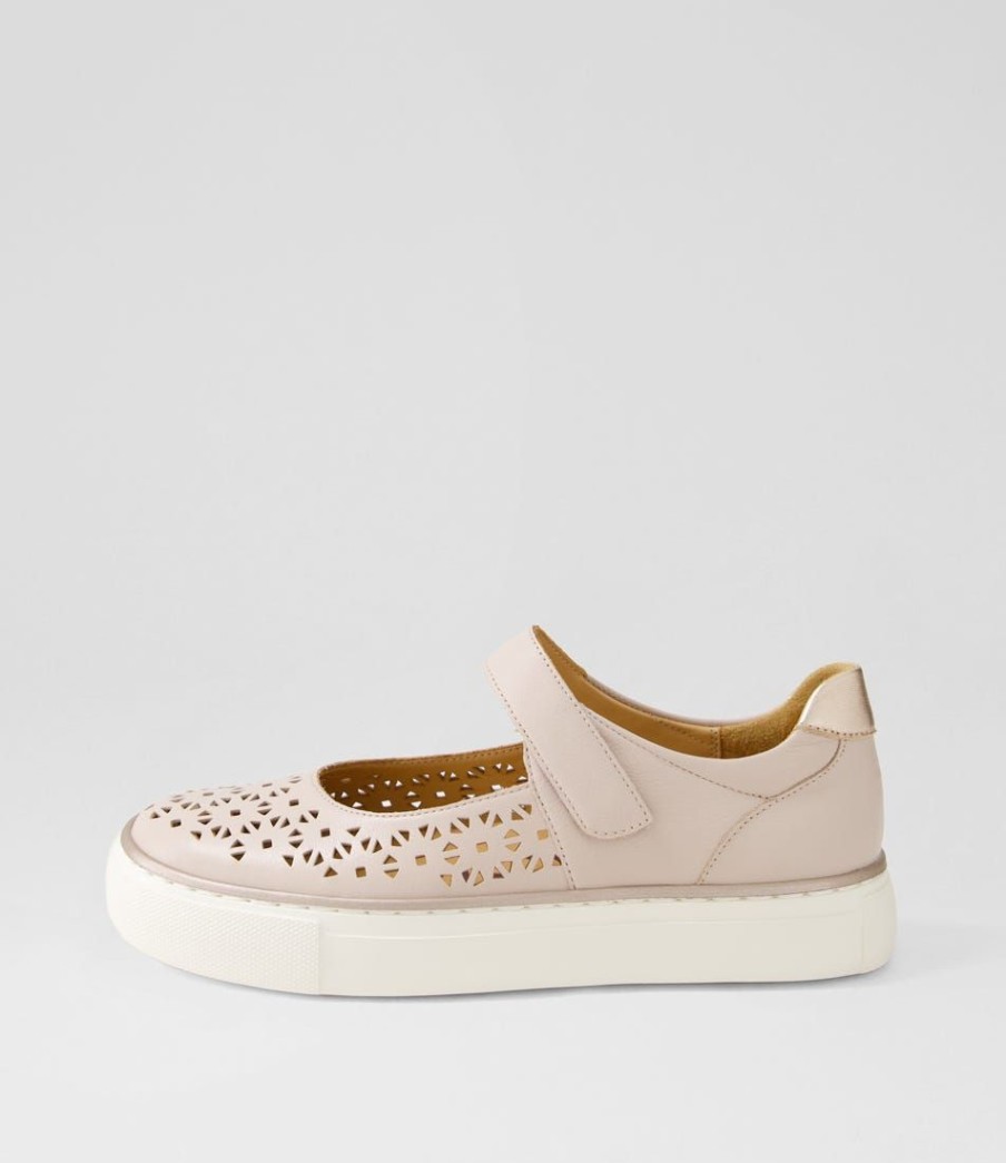 Shoes ZIERA | Pannah Xf Dusty Pink Rose Gold Leather Mary Janes