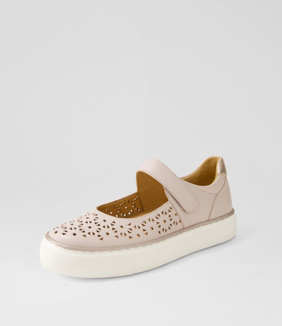 Shoes ZIERA | Pannah Xf Dusty Pink Rose Gold Leather Mary Janes