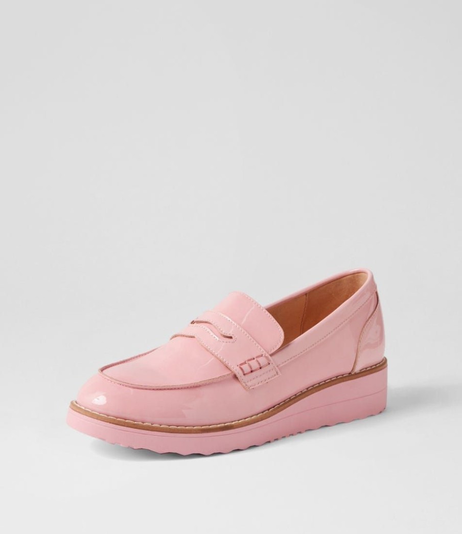 Shoes TOP END | Oley Pink Patent Leather Loafers