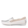 Shoes DJANGO & JULIETTE | Leisa White Metallic Multi Loafers